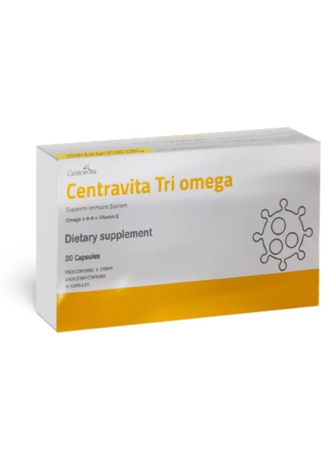 سنترافيتا تراى اوميجا اوميجا 3-6-9+فيتامين ه 30كبسوله